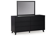 Danziar Black Dresser and Mirror -  Ashley - Lara Furniture