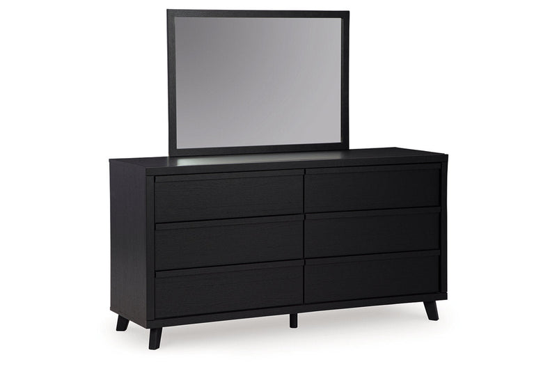 Danziar Black Dresser and Mirror -  Ashley - Lara Furniture