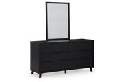 Danziar Black Dresser and Mirror -  Ashley - Lara Furniture