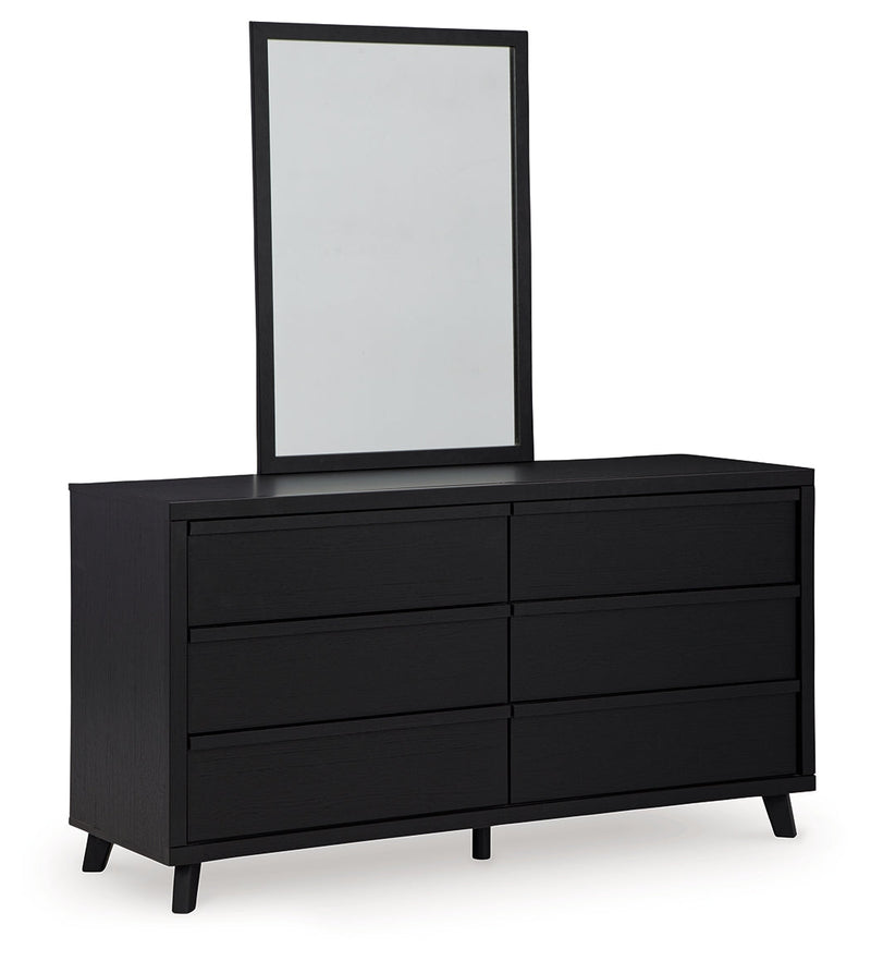 Danziar Black Queen Bed, Dresser, Mirror, Chest and Nightstand from Ashley - Lara Furniture