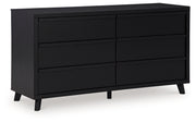 Danziar Black King Panel Bed, Dresser and Nightstand from Ashley - Lara Furniture