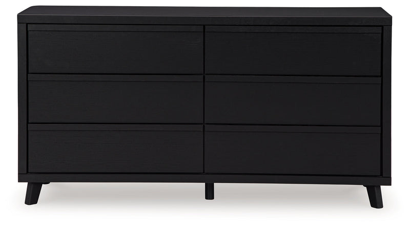 Danziar Black King Panel Bed, Dresser and Nightstand from Ashley - Lara Furniture