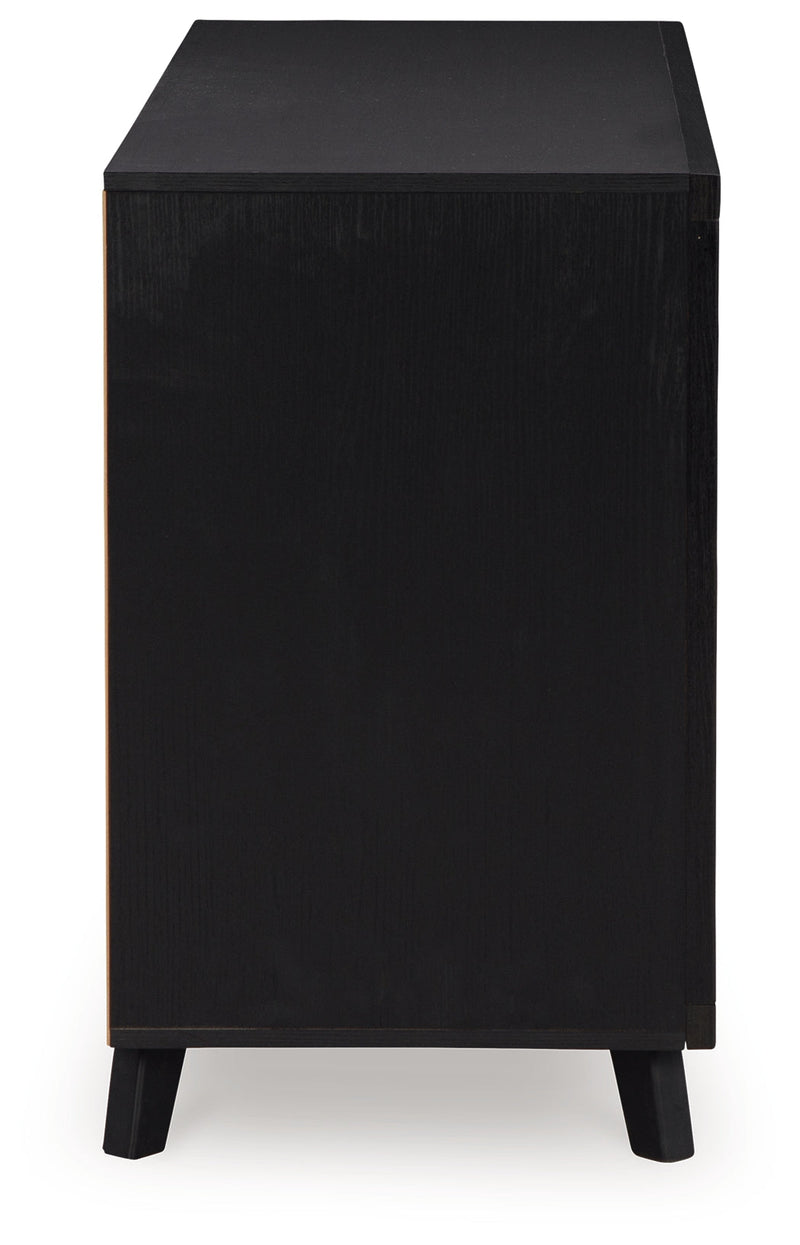 Danziar Black King Panel Bed, Dresser and Nightstand from Ashley - Lara Furniture