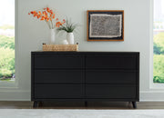 Danziar Black King Panel Bed, Dresser and Nightstand from Ashley - Lara Furniture