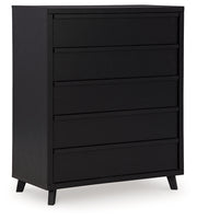 Danziar Black Queen Bed, Dresser, Mirror, Chest and Nightstand from Ashley - Lara Furniture
