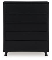Danziar Black Queen Bed, Dresser, Mirror, Chest and Nightstand from Ashley - Lara Furniture