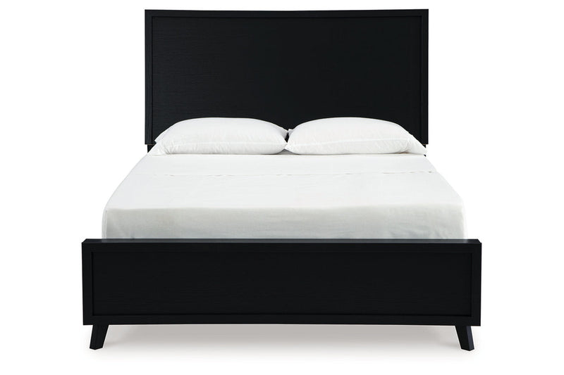 Danziar Black Queen Platform Bed from Ashley - Lara Furniture