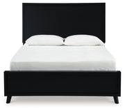 Danziar Black Queen Panel Platform Bed, Dresser and Mirror from Ashley - Lara Furniture