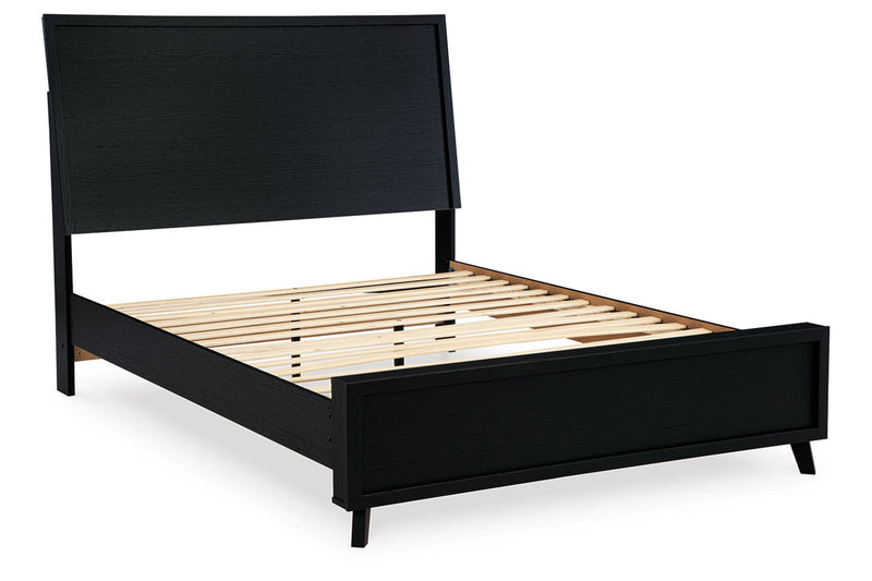 Danziar Black Queen Platform Bed from Ashley - Lara Furniture