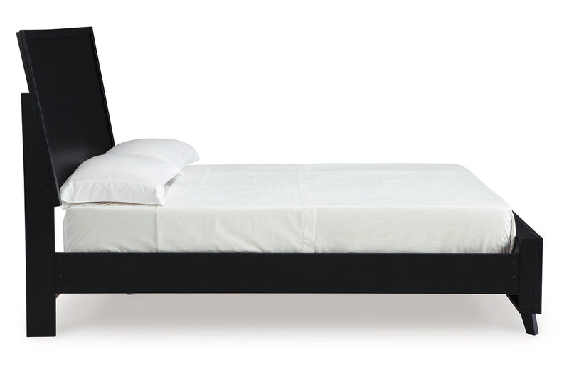 Danziar Black Queen Platform Bed from Ashley - Lara Furniture