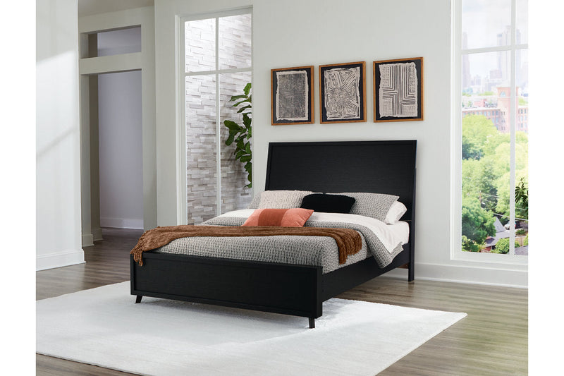 Danziar Black Queen Platform Bed from Ashley - Lara Furniture