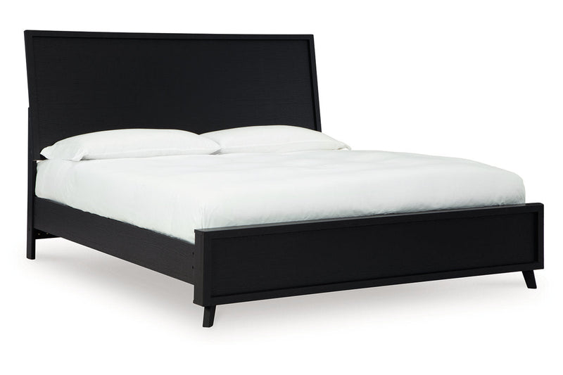 Danziar Black King Platform Bed from Ashley - Lara Furniture