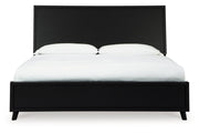 Danziar Black King Platform Bed from Ashley - Lara Furniture