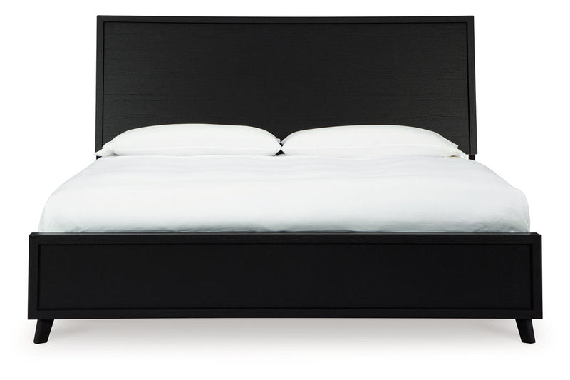 Danziar Black King Platform Bed from Ashley - Lara Furniture