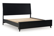 Danziar Black King Platform Bed from Ashley - Lara Furniture