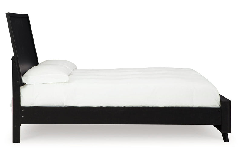 Danziar Black King Platform Bed from Ashley - Lara Furniture