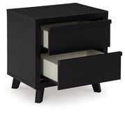 Danziar Black King Panel Bed, Dresser and Nightstand from Ashley - Lara Furniture