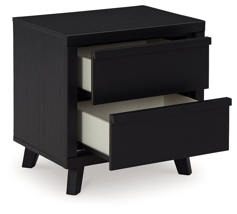 Danziar Black King Panel Bed, Dresser and Nightstand from Ashley - Lara Furniture