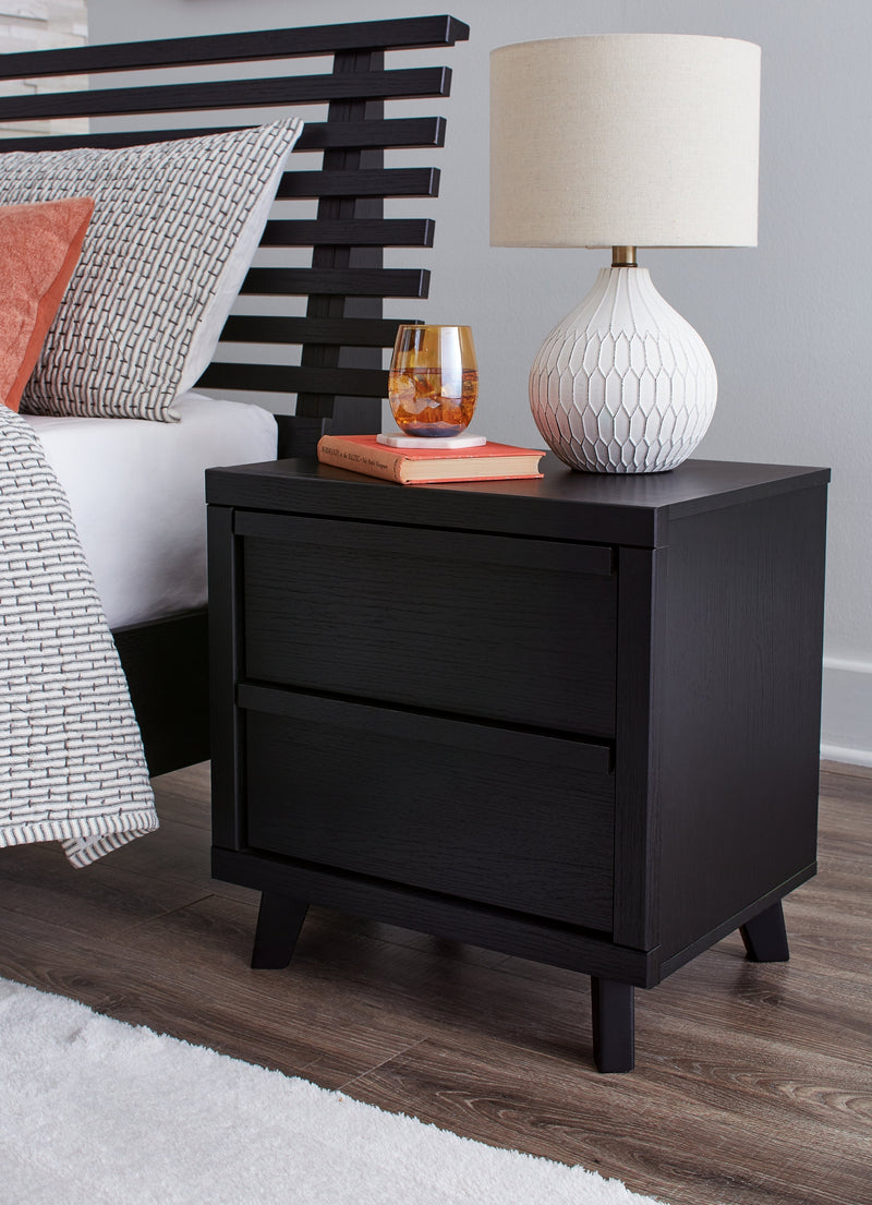 Danziar Black Queen Bed, Dresser, Mirror, Chest and Nightstand from Ashley - Lara Furniture