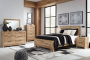 Hyanna Tan Brown King Panel Bed, Dresser and Mirror from Ashley - Lara Furniture