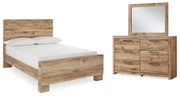 Hyanna Tan Brown Full Panel Bed, Dresser and Mirror from Ashley - Lara Furniture