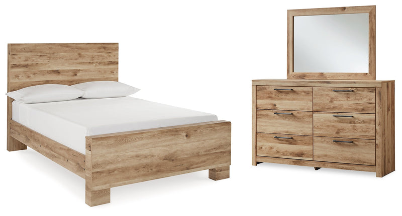 Hyanna Tan Brown Full Panel Bed, Dresser and Mirror from Ashley - Lara Furniture