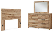 Hyanna Tan Brown Full Panel Headboard, Dresser and Mirror from Ashley - Lara Furniture