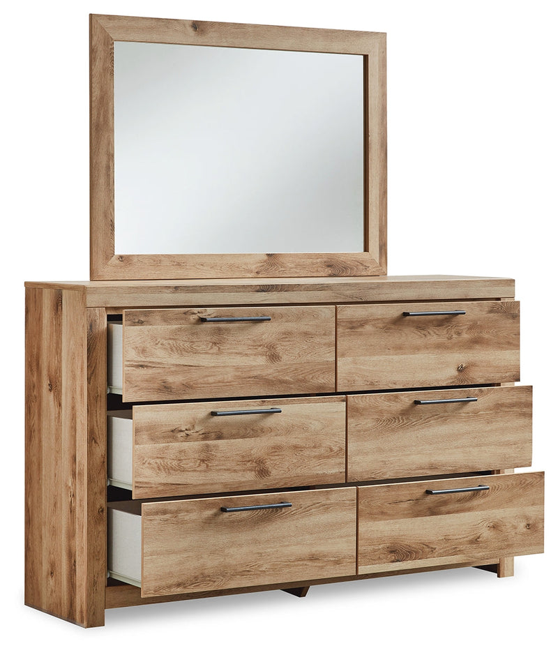 Hyanna Tan Brown Full Panel Bed, Dresser and Mirror from Ashley - Lara Furniture