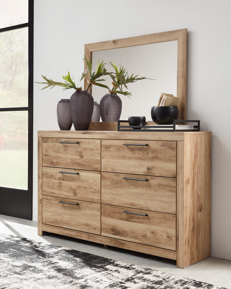 Hyanna Tan Brown Full Panel Headboard, Dresser and Mirror from Ashley - Lara Furniture