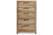 Hyanna Tan Brown Youth One Side Storage Panel Bedroom Set from Ashley - Lara Furniture