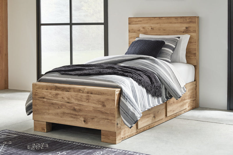 Hyanna Tan Brown Youth Two Side Storage Panel Bedroom Set from Ashley - Lara Furniture