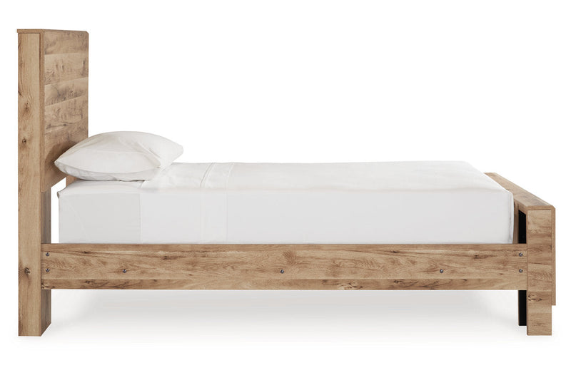 Hyanna Tan Brown Twin Panel Bed -  Ashley - Lara Furniture