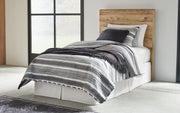 Hyanna Tan Brown Twin Panel Headboard, Dresser and Mirror from Ashley - Lara Furniture