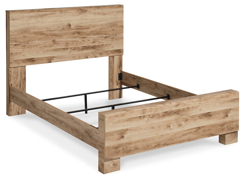 Hyanna Tan Brown King Panel Bed, Dresser and Mirror from Ashley - Lara Furniture