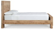 Hyanna Tan Brown King Panel Bed, Dresser and Mirror from Ashley - Lara Furniture