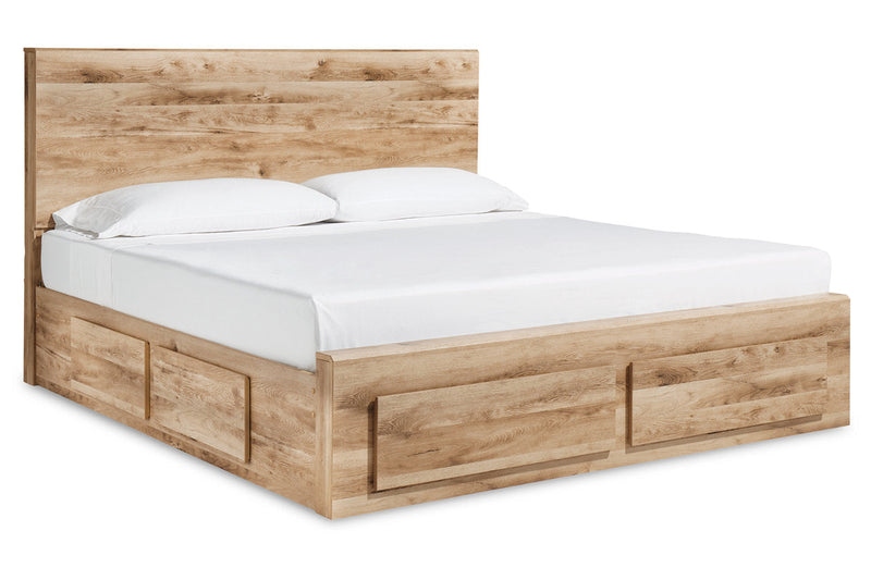 Hyanna Tan Brown One Side Storage Bedroom Set from Ashley - Lara Furniture