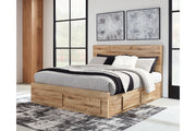 Hyanna Tan Brown One Side Storage Bedroom Set from Ashley - Lara Furniture