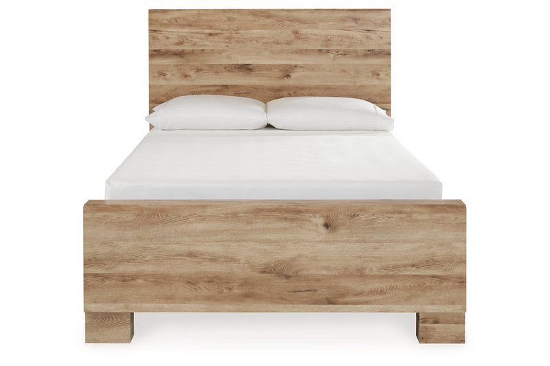 Hyanna Tan Brown Full Panel Bed with 1 Side Storage from Ashley - Lara Furniture