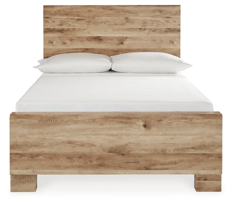 Hyanna Tan Brown Full Panel Bed, Dresser and Mirror from Ashley - Lara Furniture