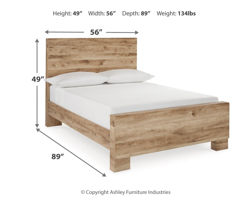 Hyanna Tan Brown Full Panel Bed, Dresser and Mirror from Ashley - Lara Furniture