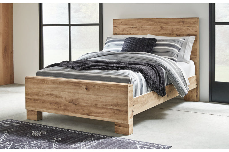 Hyanna Tan Brown Full Panel Bed -  Ashley - Lara Furniture
