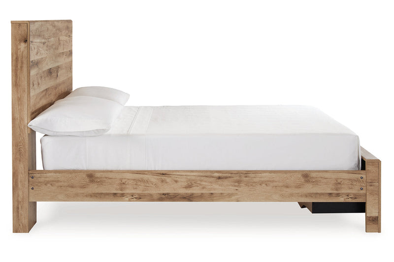 Hyanna Tan Brown Full Panel Storage Bed from Ashley - Lara Furniture