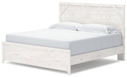 Gerridan White/Gray King Panel Bed with Mirrored Dresser and 2 Nightstands from Ashley - Lara Furniture