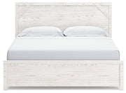 Gerridan White/Gray King Panel Bed with Mirrored Dresser and 2 Nightstands from Ashley - Lara Furniture