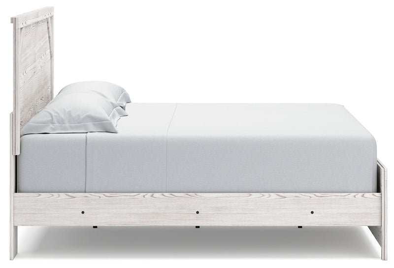 Gerridan White/Gray King Panel Bed with Mirrored Dresser and 2 Nightstands from Ashley - Lara Furniture