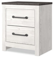 Gerridan White/Gray King Panel Bed with Mirrored Dresser and 2 Nightstands from Ashley - Lara Furniture
