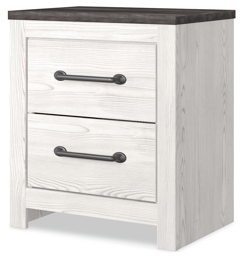 Gerridan White/Gray King Panel Bed with Mirrored Dresser and 2 Nightstands from Ashley - Lara Furniture