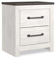 Gerridan White/Gray King Panel Bed with Mirrored Dresser and 2 Nightstands from Ashley - Lara Furniture