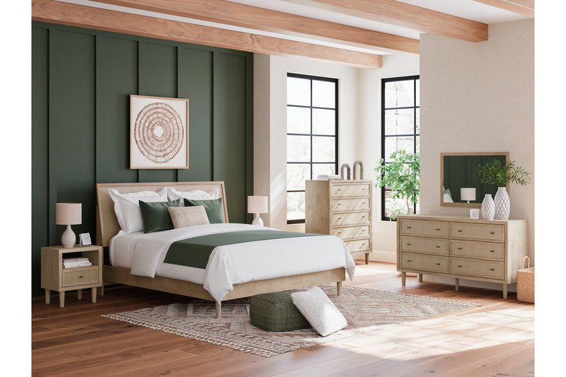 Cielden Two-tone King Panel Bed from Ashley - Lara Furniture
