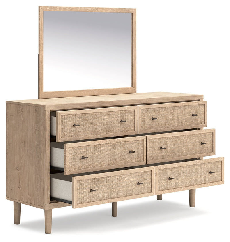 Cielden Two-tone King Panel Headboard, Dresser and Mirror from Ashley - Lara Furniture